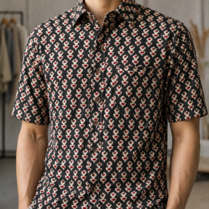 Pure Cotton Sanganeri Printed Men’s Shirt