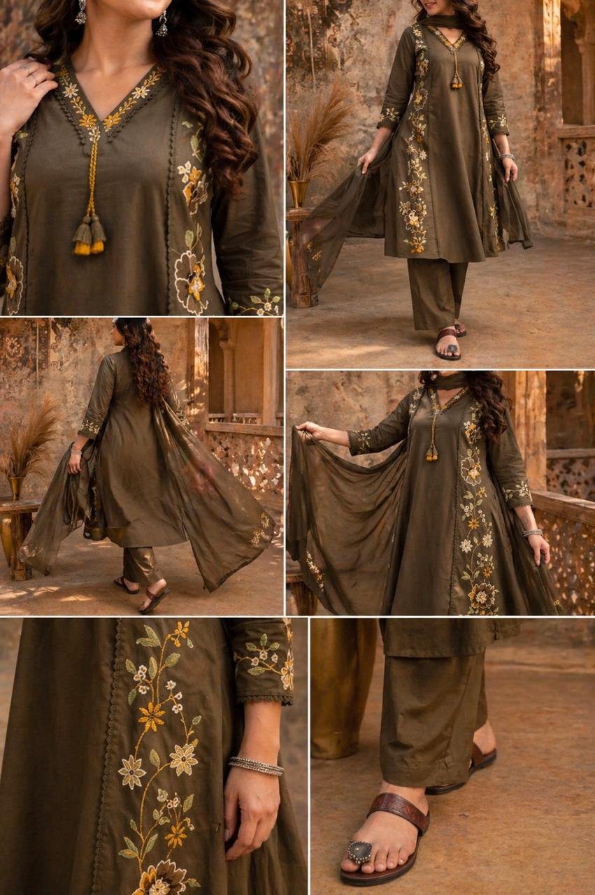 Premium Kurti Set with Pant & Dupatta (3-Piece) - Image 3